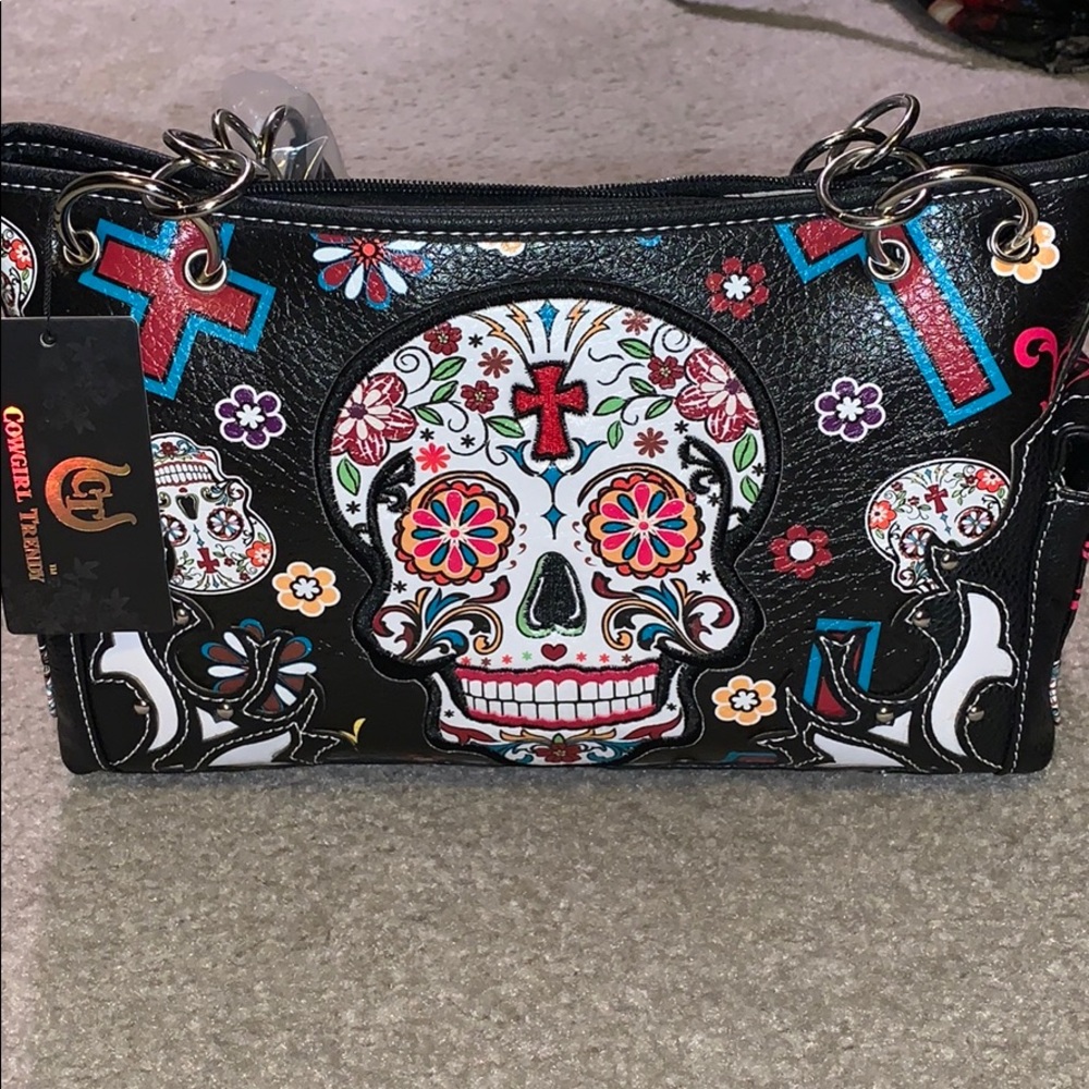 Women’s Sugar Skull Purse with matching wallet